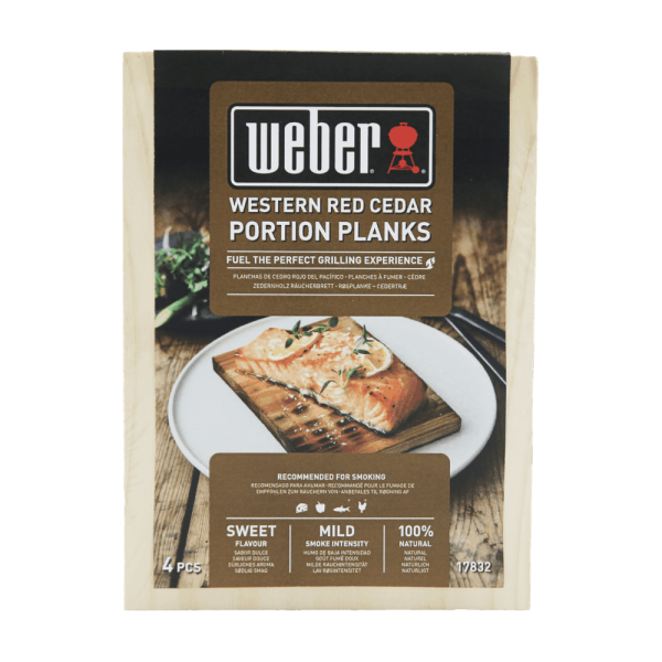 Weber Portie Rookplank cederhout- 4 stuks